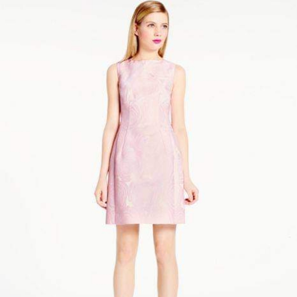 Kate Spade Jacquard Domino Dress, Pink, Size 0